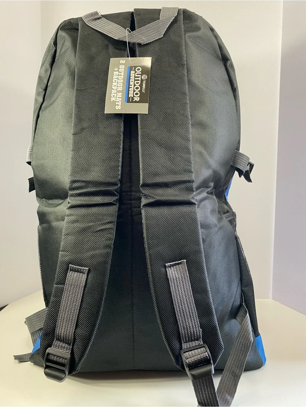 Torelli Blue Black Backpack with 2 beach lawn Mats Set